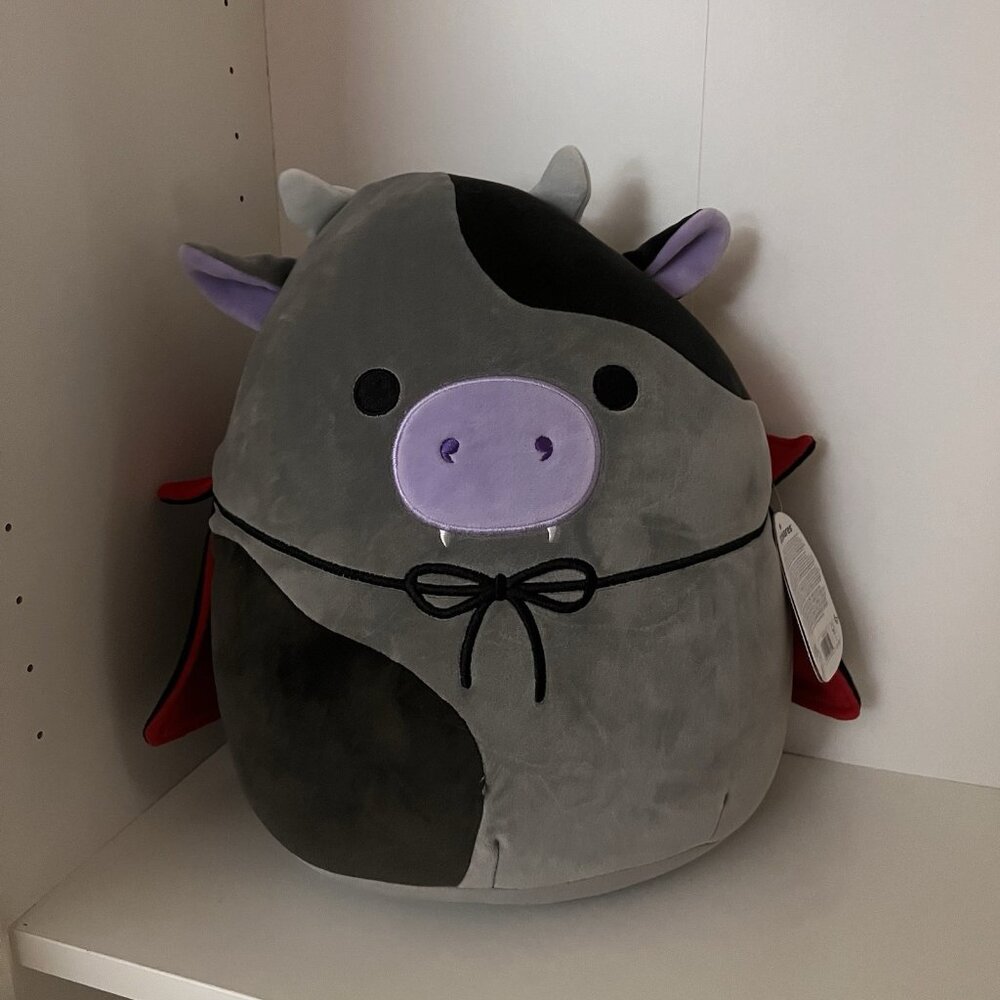 2025 Squishmallow 12” BRIDGETTE the HALLOWEEN VAMPIRE COW NWT RARE BRAND NEW